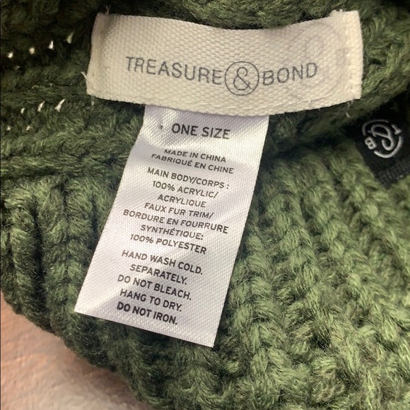 Treasure & bond green beanie - Picture 3 of 3